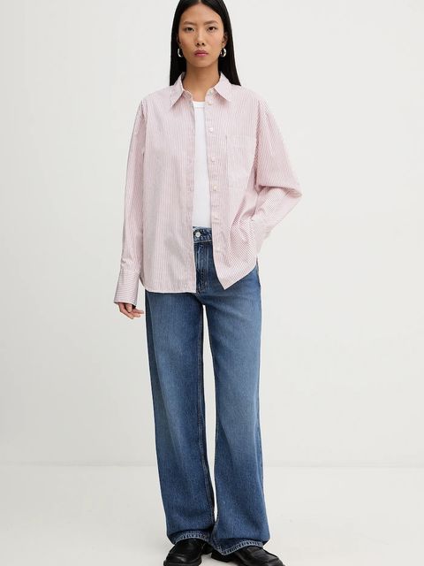 Marc O'Polo koszula bawełniana damska kolor biały relaxed z kołnierzykiem klasycznym 600081342009 - zdjęcie produktu nr 2