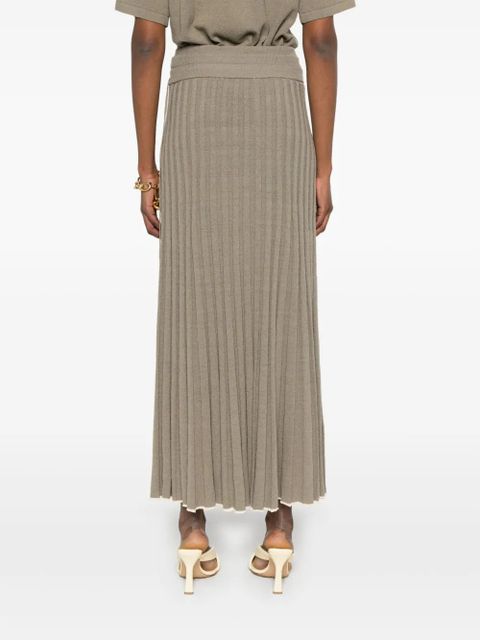Christopher Esber pleated maxi skirt - Grey