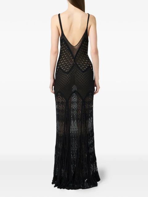 Blumarine patterned V-neck maxi dress - Black - zdjęcie produktu nr 2