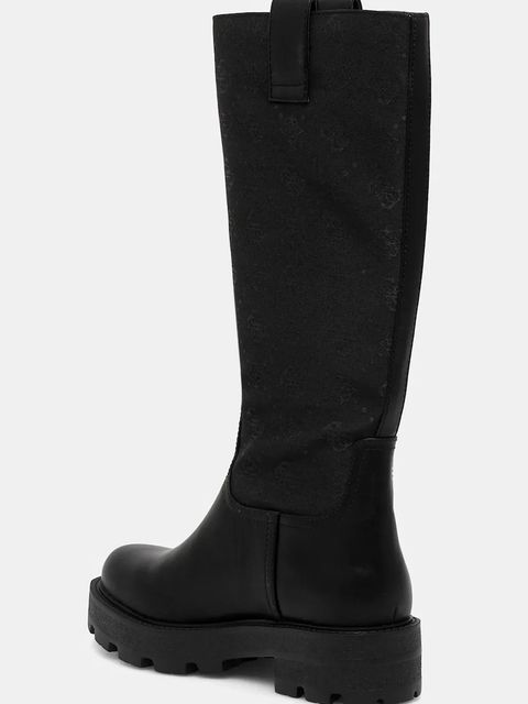 Guess kozaki YANNIS damskie kolor czarny na platformie FLFYNN FAL11