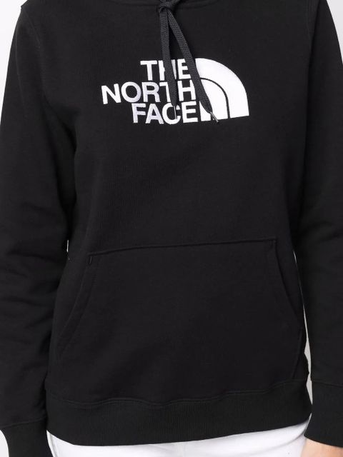 The North Face embroidered-logo drawstring hoodie - Black
