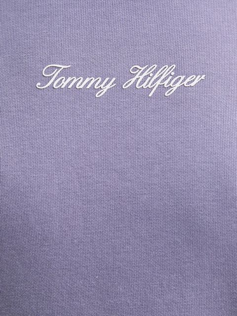 Tommy Hilfiger bluza damska kolor fioletowy z kapturem z nadrukiem WW0WW47459