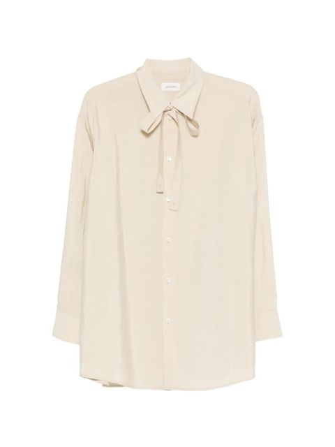 LEMAIRE tie-neck shirt - Neutrals - zdjęcie produktu nr 1