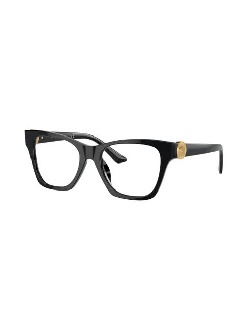 Versace Eyewear Medusa-plaque square-frame glasses - Black