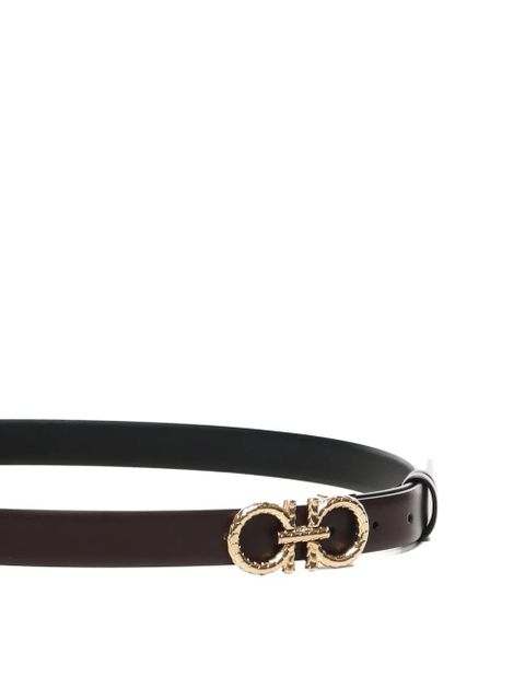 Ferragamo Gancini-buckle leather belt - Red