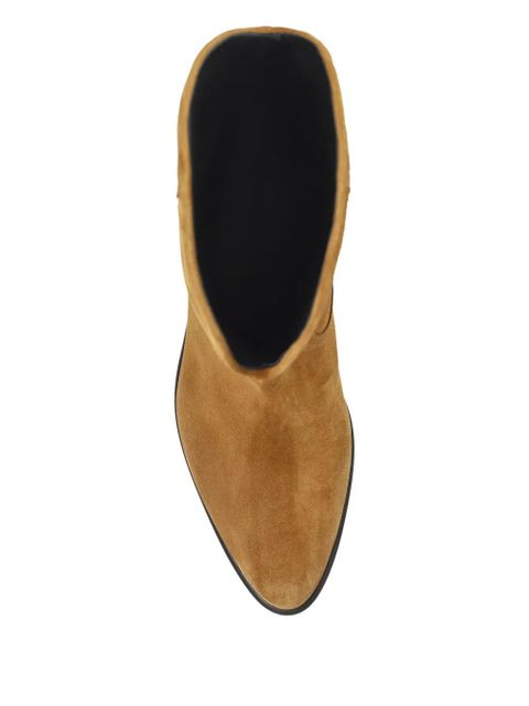ISABEL MARANT metallic-toe slip-on cowboy boots - Brown