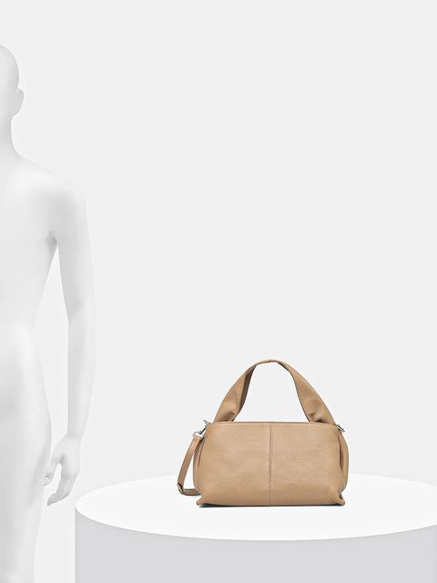 Answear.LAB torebka skórzana kolor beżowy