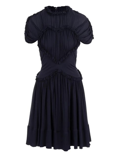 Victoria Beckham gathered heart-shaped midi dress - Blue - zdjęcie produktu nr 1