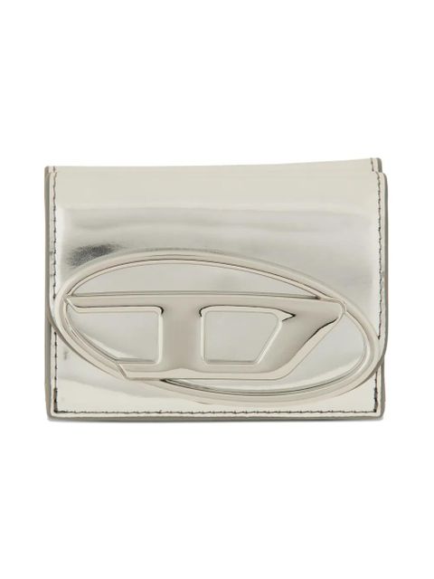 Diesel Oval-D metallic leather wallet - Silver - zdjęcie produktu nr 2