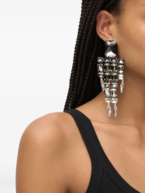 AREA crystal chandelier earrings - Grey - zdjęcie produktu nr 2