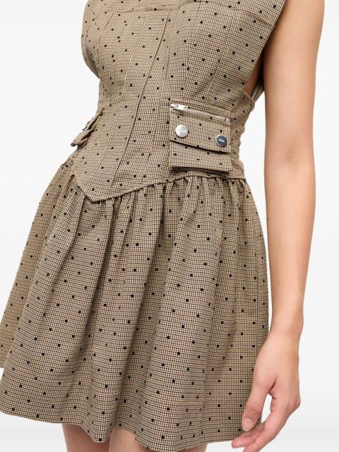GANNI polka dot-print minidress - Neutrals - zdjęcie produktu nr 2