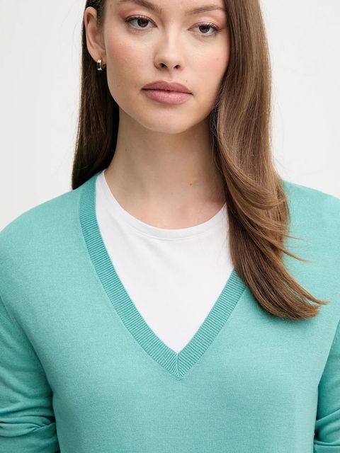 United Colors of Benetton sweter z domieszką jedwabiu