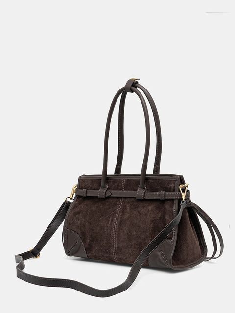 Answear.LAB torebka zamszowa kolor brązowy - zdjęcie produktu nr 2