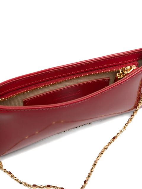 Jacquemus Le Petit Bisou chain-strap shoulder bag - Red