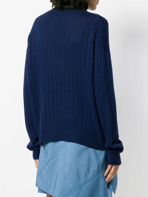 Prada logo turtleneck jumper - Blue