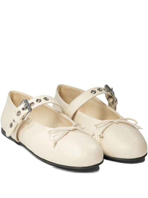 Miu Miu buckle-bow ballet flats - Neutrals - zdjęcie produktu nr 1
