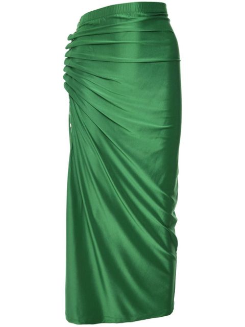 Rabanne draped-detail skirt - Green - zdjęcie produktu nr 1