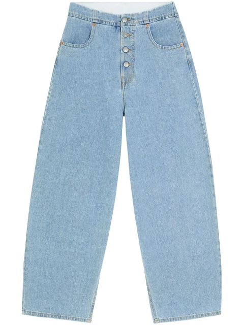 MM6 Maison Margiela mid-rise cropped jeans - Blue - zdjęcie produktu nr 1