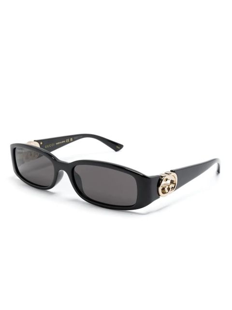 Gucci Eyewear Interlocking G rectangle-frame sunglasses - Black - zdjęcie produktu nr 2