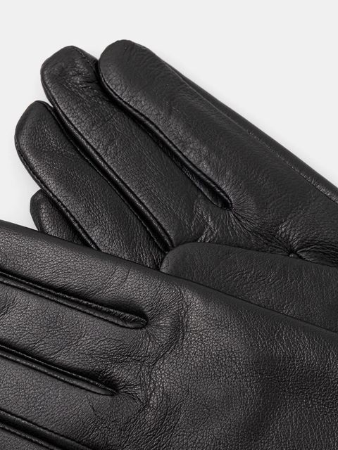 Answear.LAB rękawiczki skórzane damskie kolor czarny - zdjęcie produktu nr 2