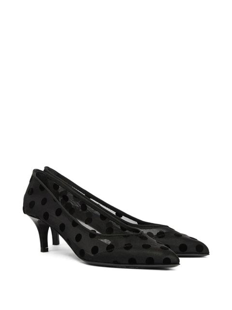 ISABEL MARANT Peleo polka-dot mesh pumps - Black