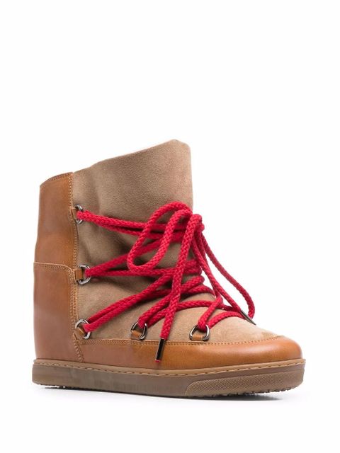 ISABEL MARANT Nowles lace-up ankle boots - Brown - zdjęcie produktu nr 2