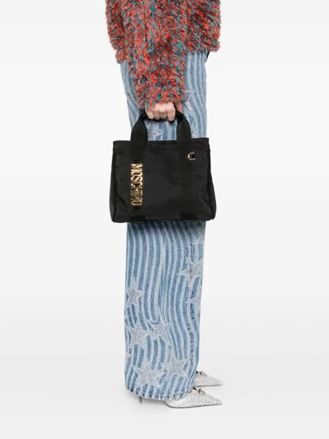 Moschino logo-plaque tote bag - Black - zdjęcie produktu nr 2