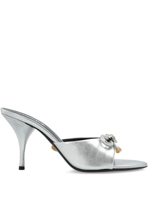Versace 85mm leather sandals - Silver - zdjęcie produktu nr 1