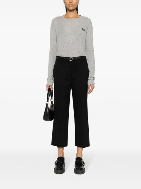 Miu Miu grain de poudre cropped trousers - Black