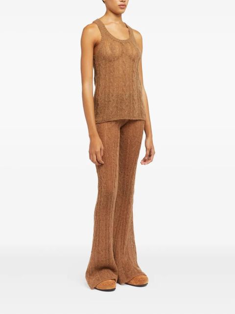 Alanui Desert Drift cable-knit tank top - Brown