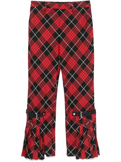 Jean Paul Gaultier plaid-check trousers - Red - zdjęcie produktu nr 1