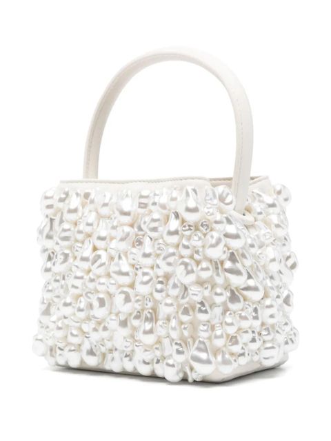 Cult Gaia Solene pearl-embellished top handle bag - White