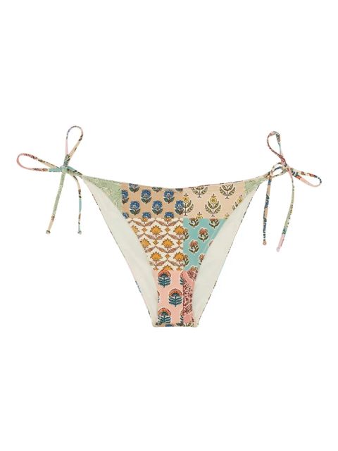 MC2 Saint Barth patchwork side-tie bikini bottoms - Neutrals