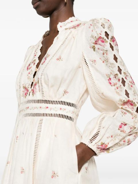 ZIMMERMANN Patience floral maxi dress - Neutrals