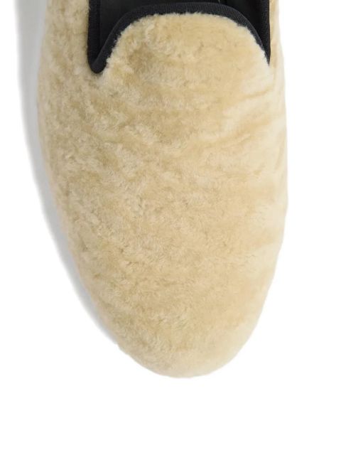 TOTEME shearling loafers - Neutrals