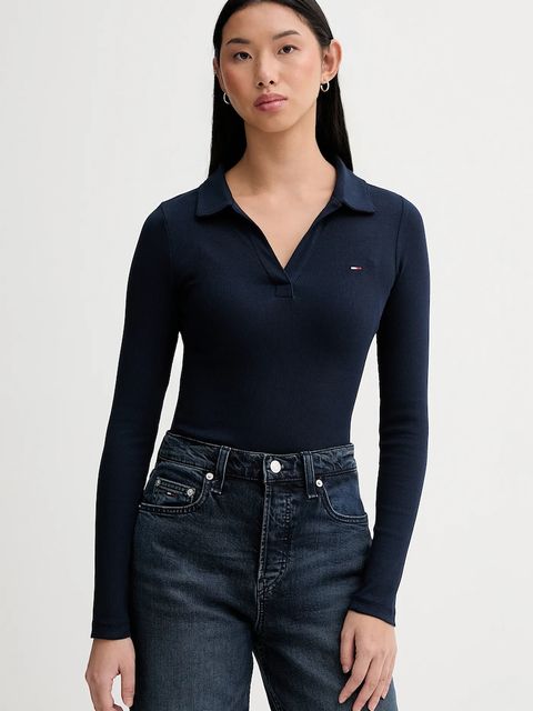 Tommy Jeans longsleeve kolor granatowy DW0DW21933 - zdjęcie produktu nr 1