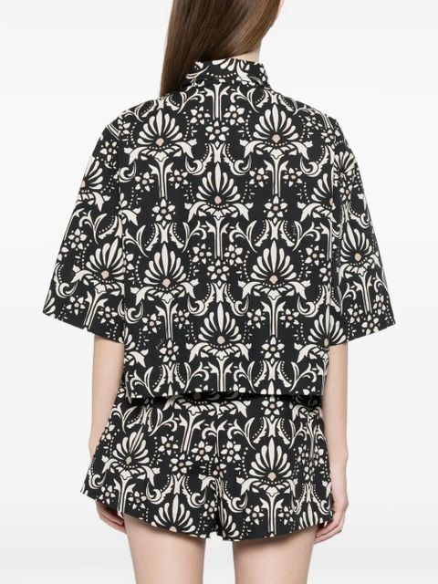 PINKO embellished floral shirt - Black