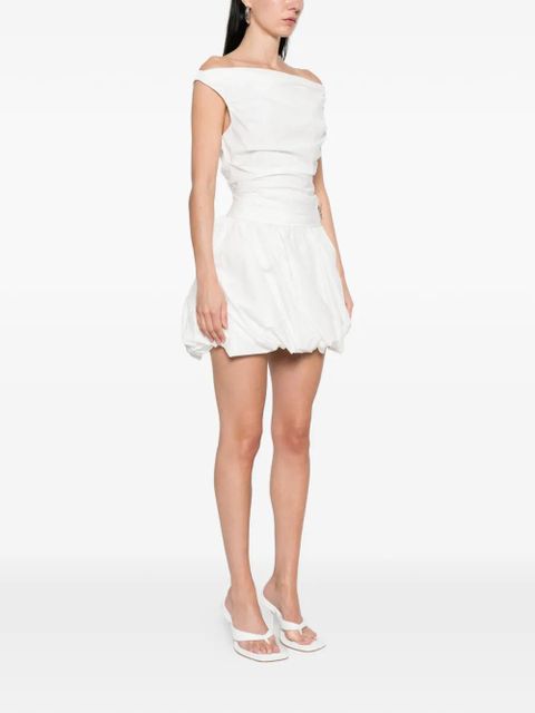 Simkhai gathered mini dress - White