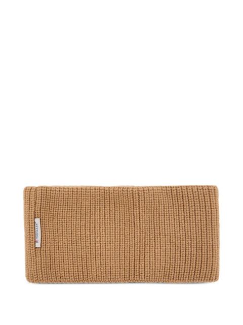 Moncler ribbed wool headband - Brown - zdjęcie produktu nr 1