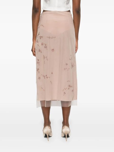 FENDI layered midi skirt - Neutrals