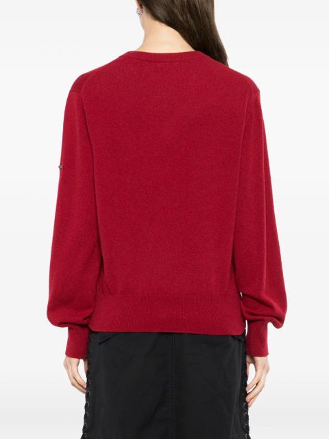 Balenciaga v-neck long-sleeve knitwear - Red
