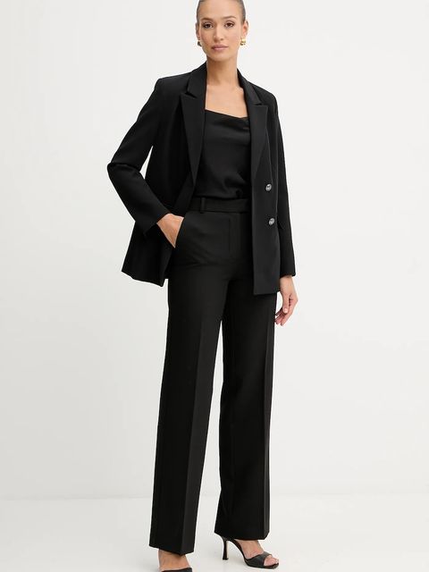 Guess marynarka FIONA kolor czarny dwurzędowa gładka W5YN20 WH9Y2 - zdjęcie produktu nr 2