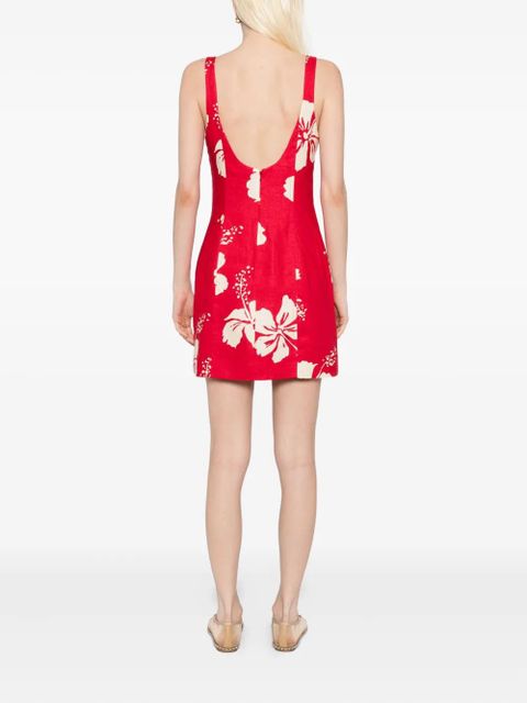 Reformation Belma linen dress - Red