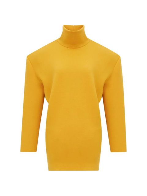 Saint Laurent high-neck mini dress - Yellow - zdjęcie produktu nr 1