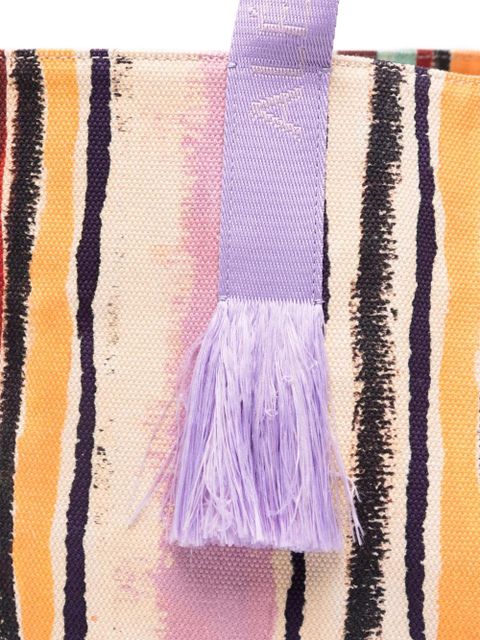 ALEMAIS Michelle striped tote bag - Neutrals