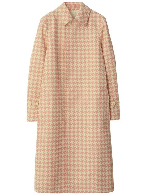 Burberry check-pattern long coat - Pink - zdjęcie produktu nr 1