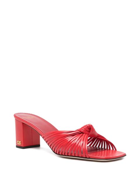 Valentino Garavani knot-detail sandals - Red - zdjęcie produktu nr 2