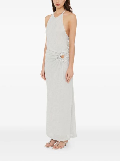 Christopher Esber metallic-detail halterneck top - Grey - zdjęcie produktu nr 2