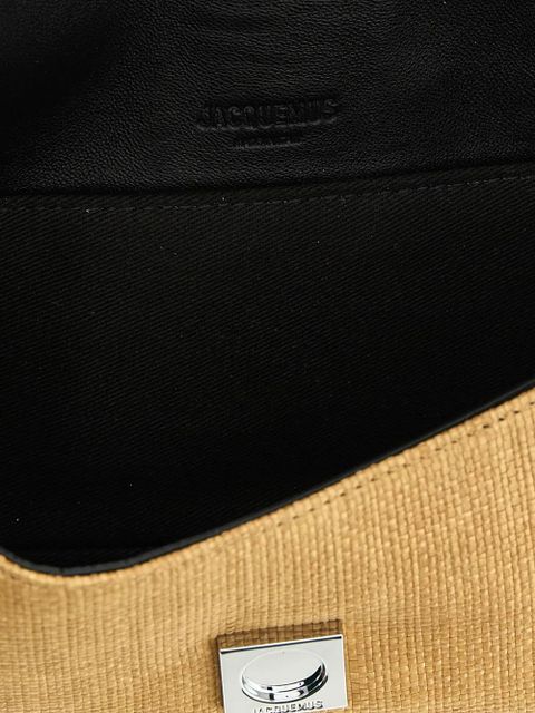 Jacquemus Le Bambino Chaîne raffia-effect shoulder bag - Neutrals