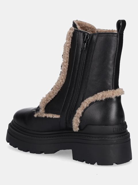 Pinko workery Mia 18 damskie kolor czarny na platformie ocieplone SD0405P093Z99